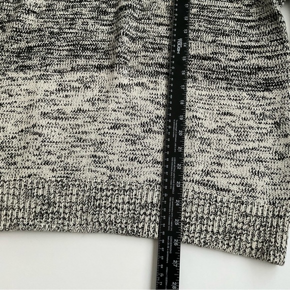 Express Mens 1/4 Zip Pullover Sz L Gray/Black Mock Neck Knit Preppy Y2K Everyday - Picture 2 of 10